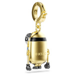 Minions Bob charm Pavé, Multicolored, Gold-tone plated